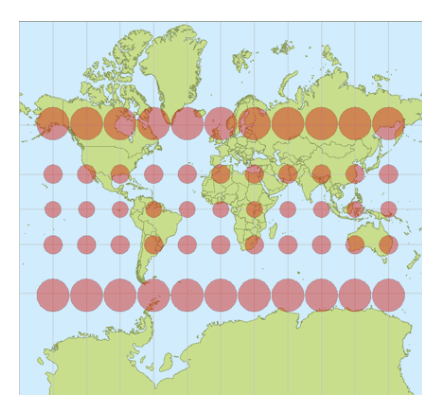 <p>Shapes and angles are accurate, but size is distorted. Can be a Mercator or Conic Conformal projections.&nbsp;&nbsp;</p>