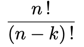 <ul><li><p>n is no of options, k is the size of subset/selection </p></li><li><p>special case if n = k, then k!</p></li></ul><p></p>