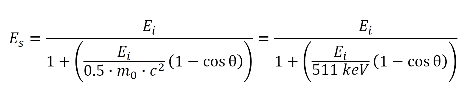 Compton Scattering Energy Equation