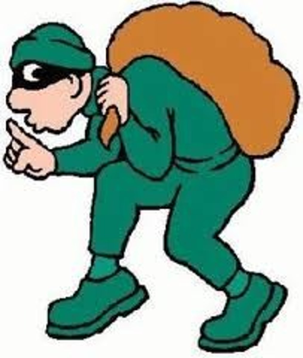 <p>s/he steals</p>