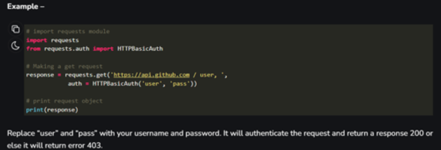 <p>refers to giving a user permissions to access a particular resource. Since, everyone can't be allowed to access data from every URL, one would require authentication primarily. To achieve this authentication, typically one provides authentication data through Authorization header or a custom header defined by server.</p>
