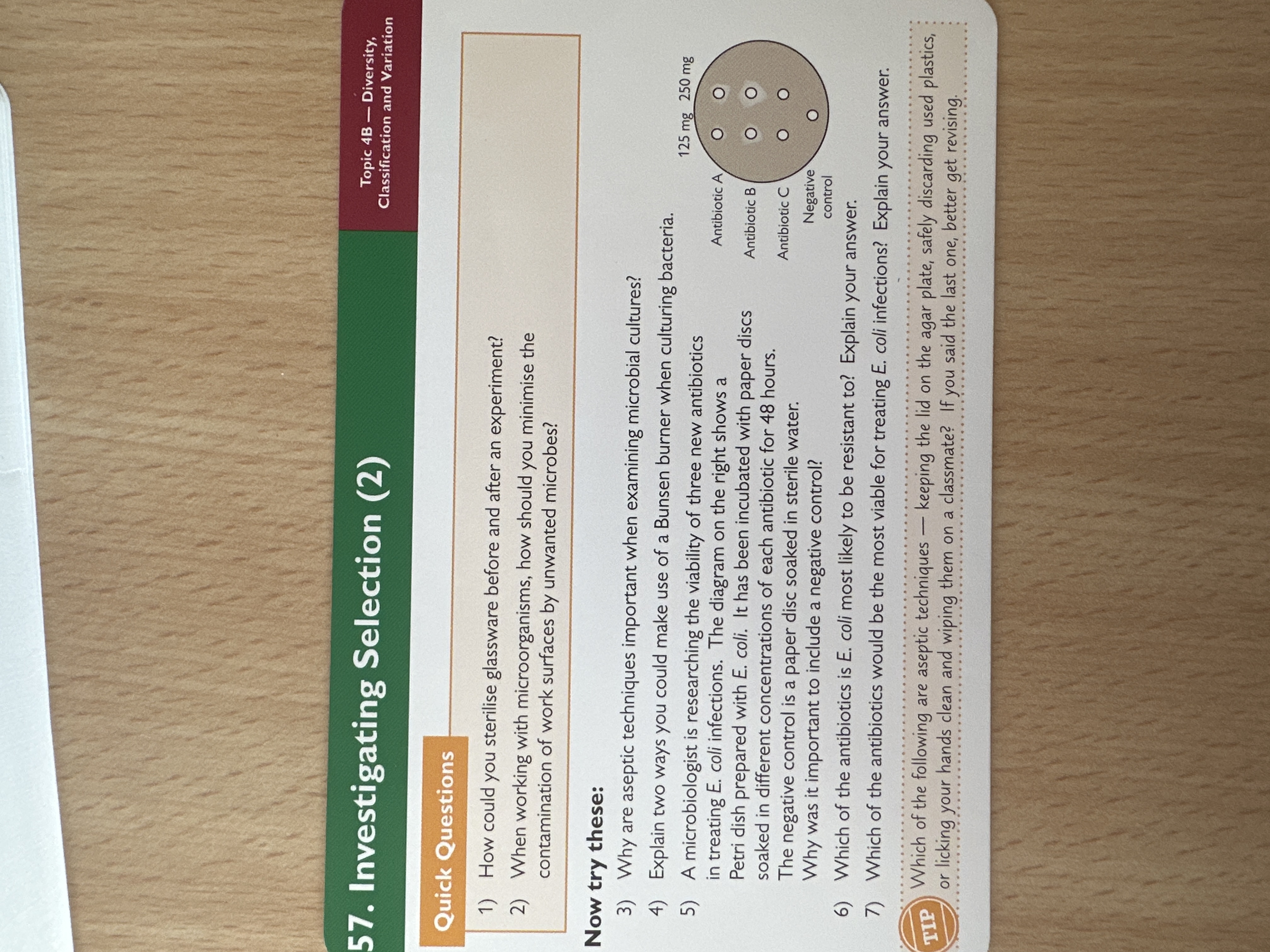 Investigating selection