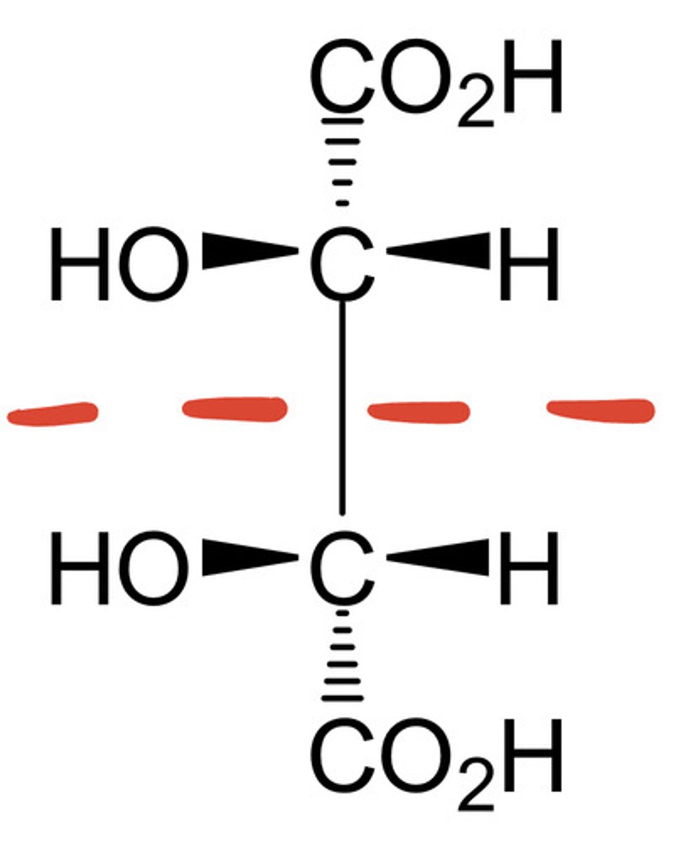 <p>it contains a mirror plane</p>