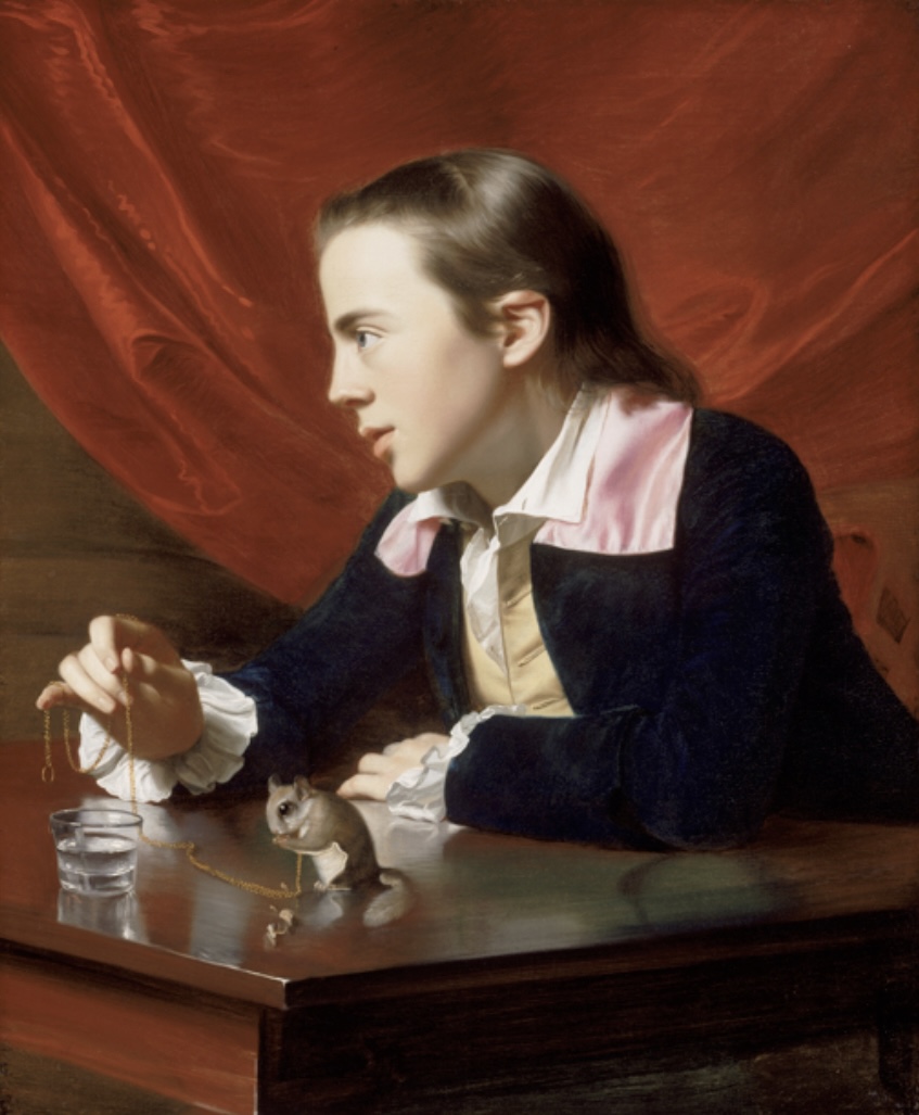 <p>Boy With a Squirrel (Henry Pelham), 1765</p>
