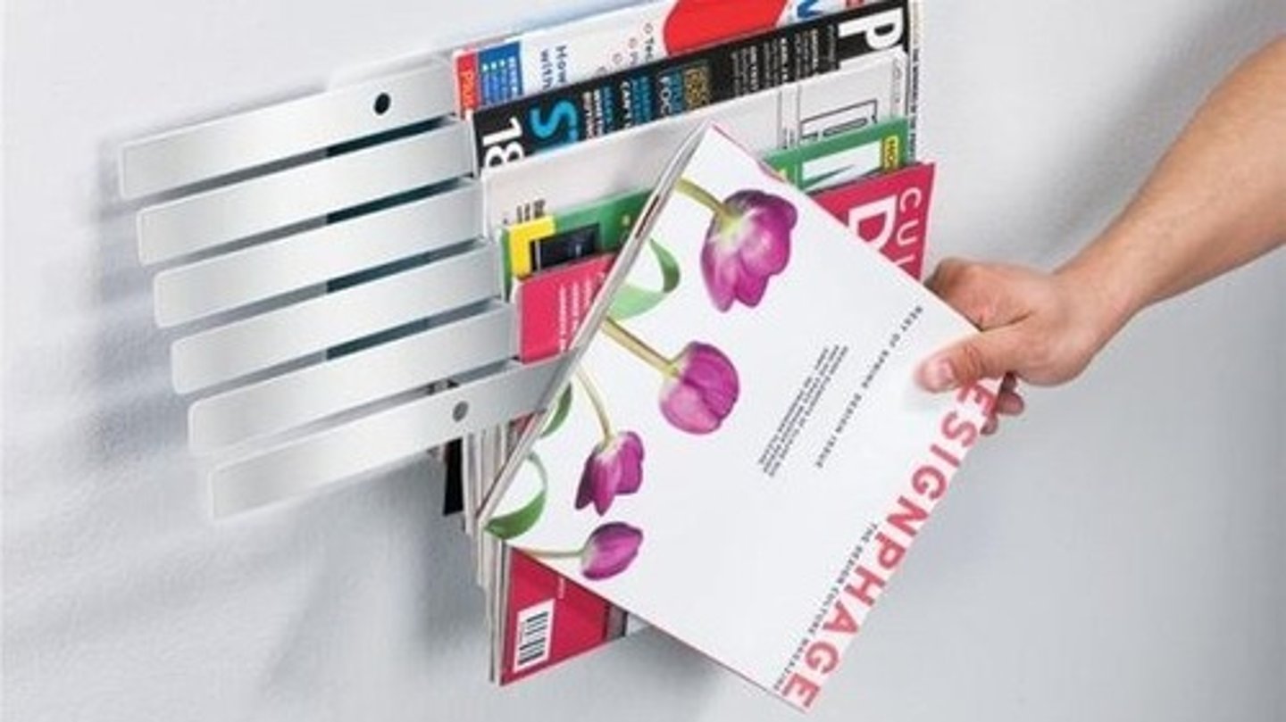 <p>to put away magazines</p>