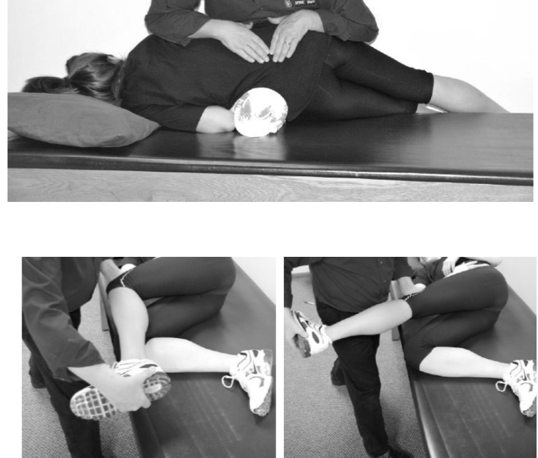 <p><span style="color: #000000"><br>Position: the patient is side lying, with the</span><span style="color: #000000"><br></span><span style="color: #000000">symptomatic leg on top, and lying on a rolled-up</span><span style="color: #000000"><br></span><span style="color: #000000">towel to increase contralateral side bending.</span></p><p><span style="color: #000000"><br></span><span style="color: #000000">o Starting position of patient’s lower</span><span style="color: #000000"><br></span><span style="color: #000000">extremities is in the fully extended position.</span><span style="color: #000000"><br></span><span style="color: #000000">• Next, the therapist performs graded mobilizations</span><span style="color: #000000"><br></span><span style="color: #000000">into contralateral side bending.</span></p><p><span style="color: #000000"><br></span><span style="color: #000000">• As symptoms modulate, the patient is actively</span><span style="color: #000000"><br></span><span style="color: #000000">involved by extending the knee, then dorsiflexing</span><span style="color: #000000"><br></span><span style="color: #000000">the ankle, then cervical spine flexion.</span></p>