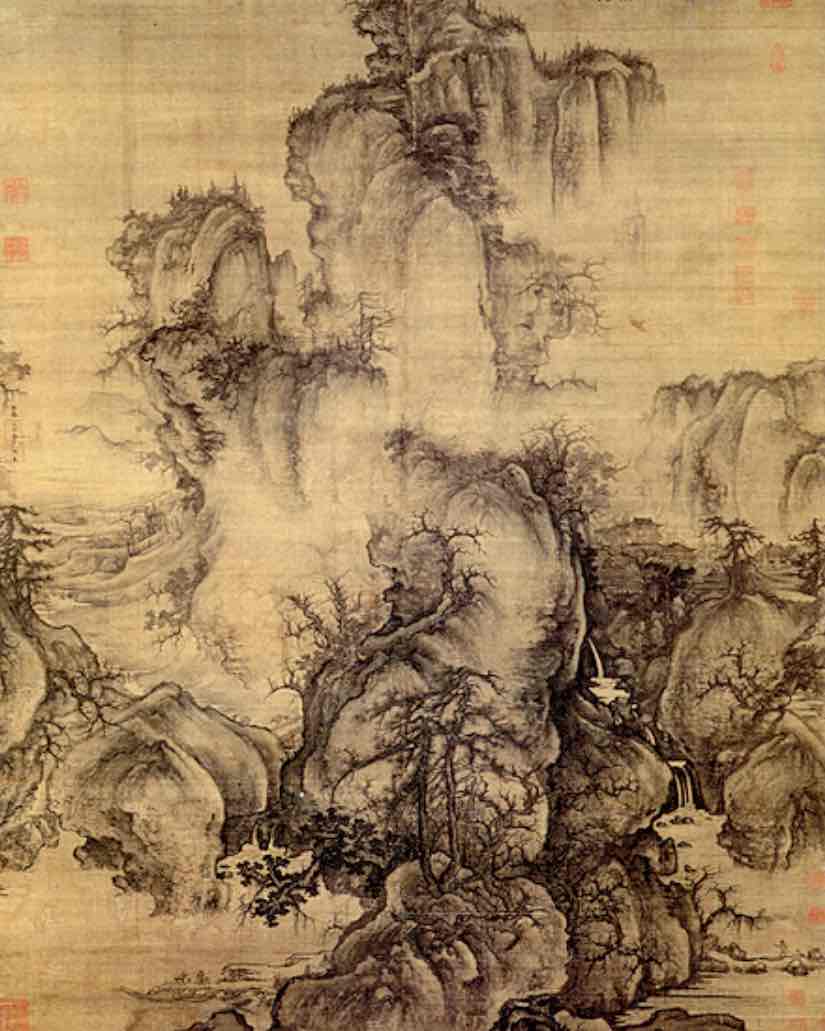 <p>Embodies the quasi-religious reverence for nature prevalent in Chinese culture, suggesting that nature surpasses humanity in importance. Guo Xi's masterpiece invites viewers to immerse themselves in the tranquil beauty of the landscape, offering a sense of renewal and connection to the natural cycles of life amidst urbanization. </p>