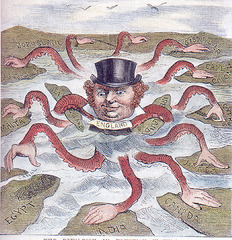 Race to gain overseas colonies to exploit raw materials and increase an empire's wealth