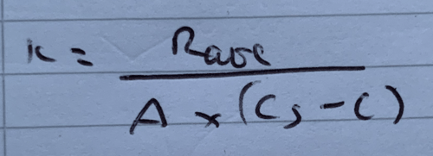 <p>Rate unit = kg s^-1</p><p>A unit = m^2</p><p>Cs unit = mg/ml</p><p>C unit = Kg m^3</p>