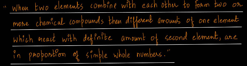 law of multiple proportion