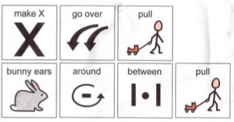 <p>Auditory Processing</p><ul><li><p>Ex Lennox Gastaut syndrome</p><ul><li><p>Safety</p></li></ul></li></ul><p>Receptive Understanding</p><ul><li><p>Ex. Yes/No Questions</p></li><li><p>Wh Questions</p></li><li><p>Spatial Concepts</p></li><li><p>Aphasia</p></li></ul><p>Expressive Speech</p><ul><li><p>Gestalt Language Processer</p><ul><li><p>Ex. It's a red car!”</p></li></ul></li></ul><p>Use of Communication Device</p><p></p>