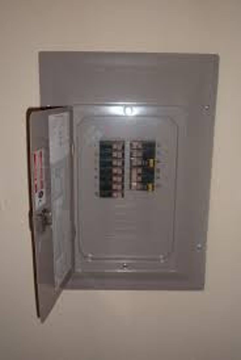 <p>noun — a safety device that stops electricity when there is a fault</p><p>The _____ shut off power to prevent further damage.</p>