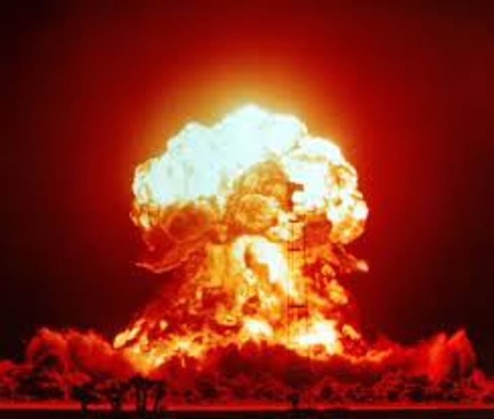 <p>The energy stored in the nuclei of atoms</p>