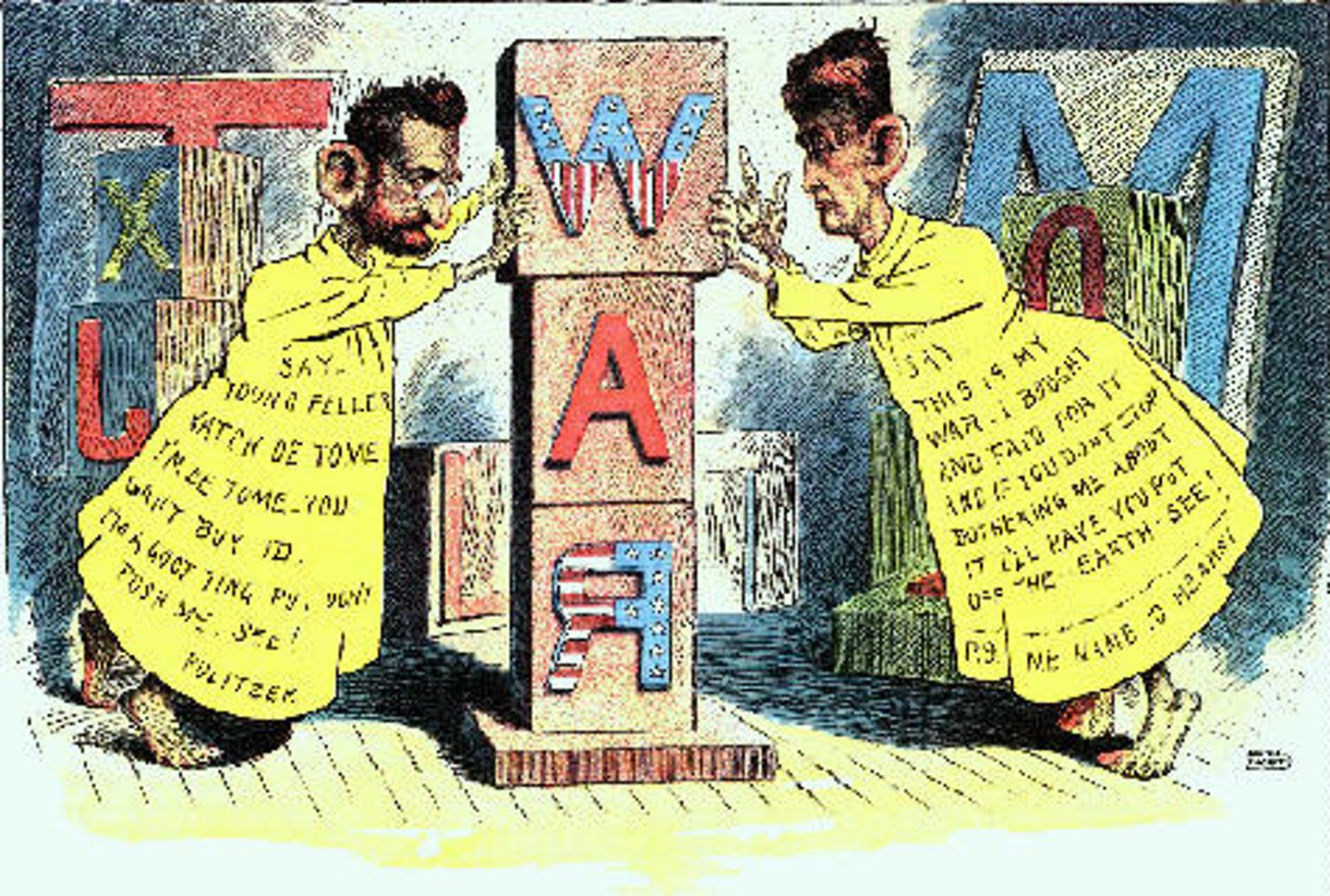 <p>Also called yellow journalism. Technique for selling more newspapers by sensationalizing and exaggerating news events to lure and enrage readers.</p>