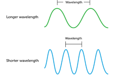 <p>The distance between its peaks</p>