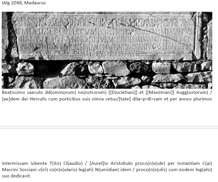 <p>IAIg, Madaurus</p>