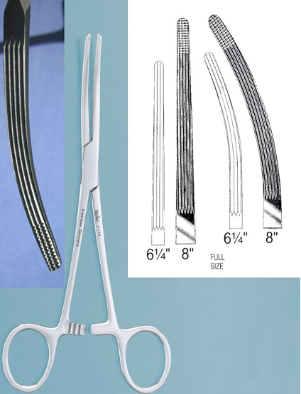 <p>Identify this instrument.</p><p>It is used to occlude small to medium vessels. It has transverse grooves only on the top half of the jaws. The smooth area is used to clamp tubing.</p>