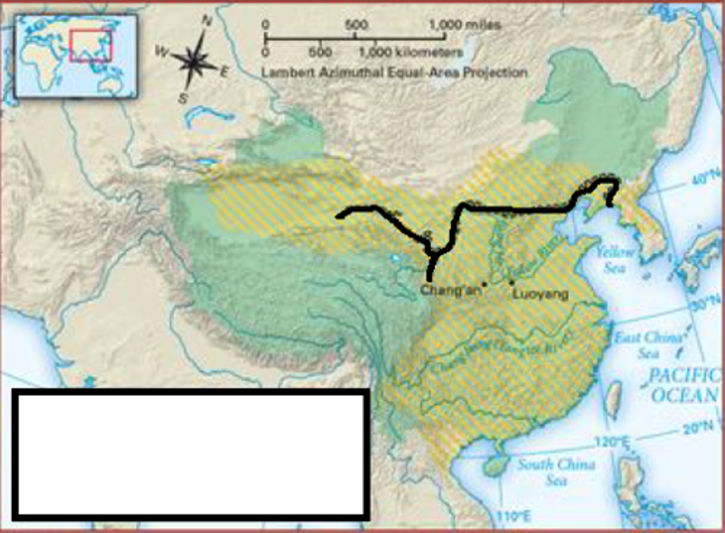 <p>world's longest man made structure built to keep invaders from the north out of China, started by the Qin Dynasty, expanded by the Han Dynasty,</p>