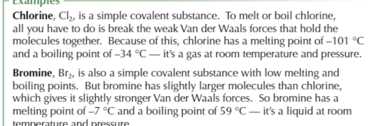 <p>you only have to overcome the weak intermolecular forces that hold the molecule together</p>