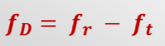 <p>the difference between the frequency of the received sound wave and the frequency of the emitted sound</p>