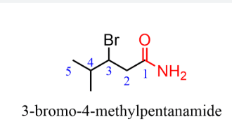 <p>name carbon chain + “amide”</p>