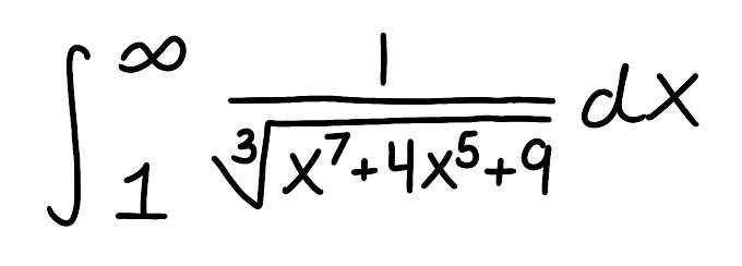 <p>Use the Comparison Theorem to determine if the improper integral converges or diverges (do not evaluate the integral)</p>