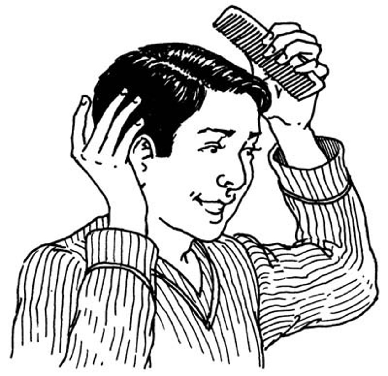 <p>to comb</p>