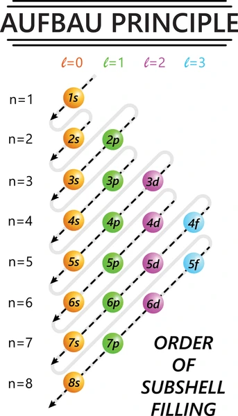 <p>electron filling takes place in order of increasing energy of subshells (from lower energy subshell → higher energy subshell)</p><p><strong>note : when removing electrons from an atom, you remove it from the outermost subshell and you do not follow aufbau principle! </strong></p><ul><li><p><strong>ex - 4s and 3d even tho 3d has higher energy and you would fill up 4s first, when removing electron you would remove from 4s and not 3d </strong></p></li></ul><p></p>