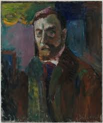 <p>Matisse, Autoportrait, 1900, Oil on canvas, 55 × 46 cm</p>