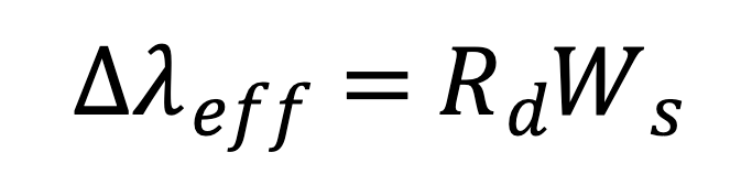 <p>Rd = reciprocal linear dispersion </p><p>Ws = width of slit</p>