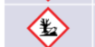 <p>using hazard symbols</p>