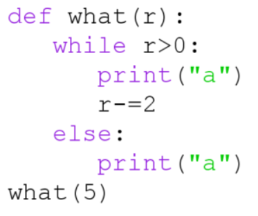 <p>How many a’s will be displayed?</p>