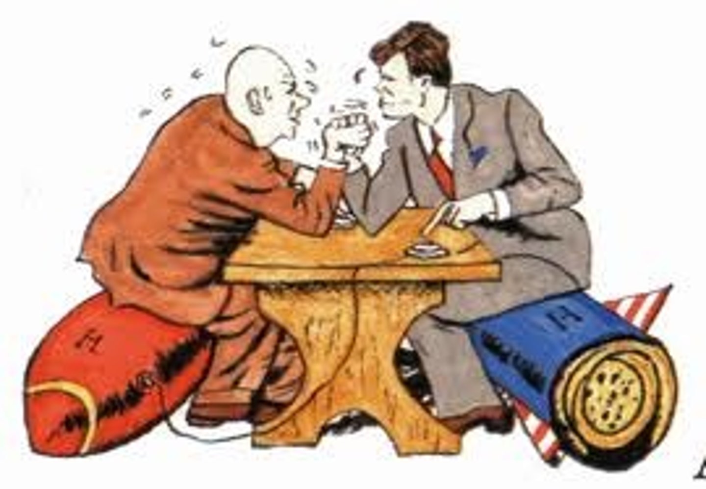 <p>Contest in which nations compete to build more powerful weapons</p>