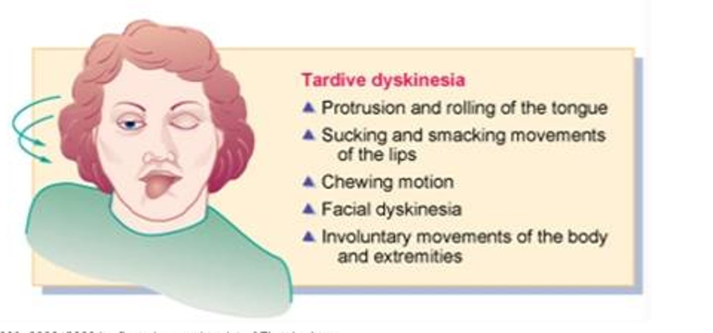 <p>extra-pyramidal signs and symptoms</p>