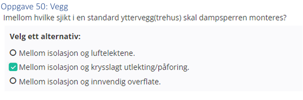 <p>Mellom isolasjon og krysslagt utlekting/påforing</p>