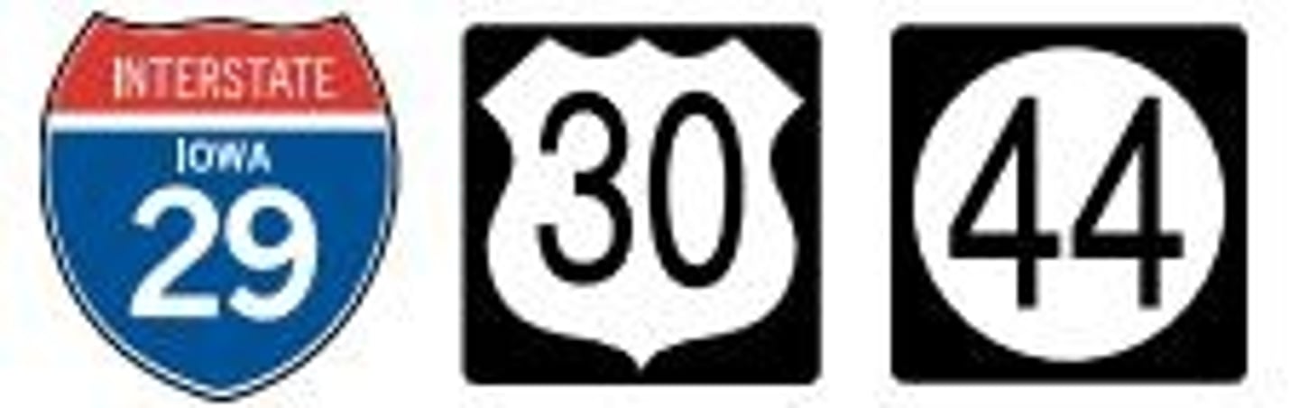 <p>Indicates type of roadway (interstate, state, city, county road).</p>