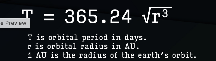 <p>more distant planets orbit the sun at slower average speeds, obeying a precise mathematical relationship</p><p></p>
