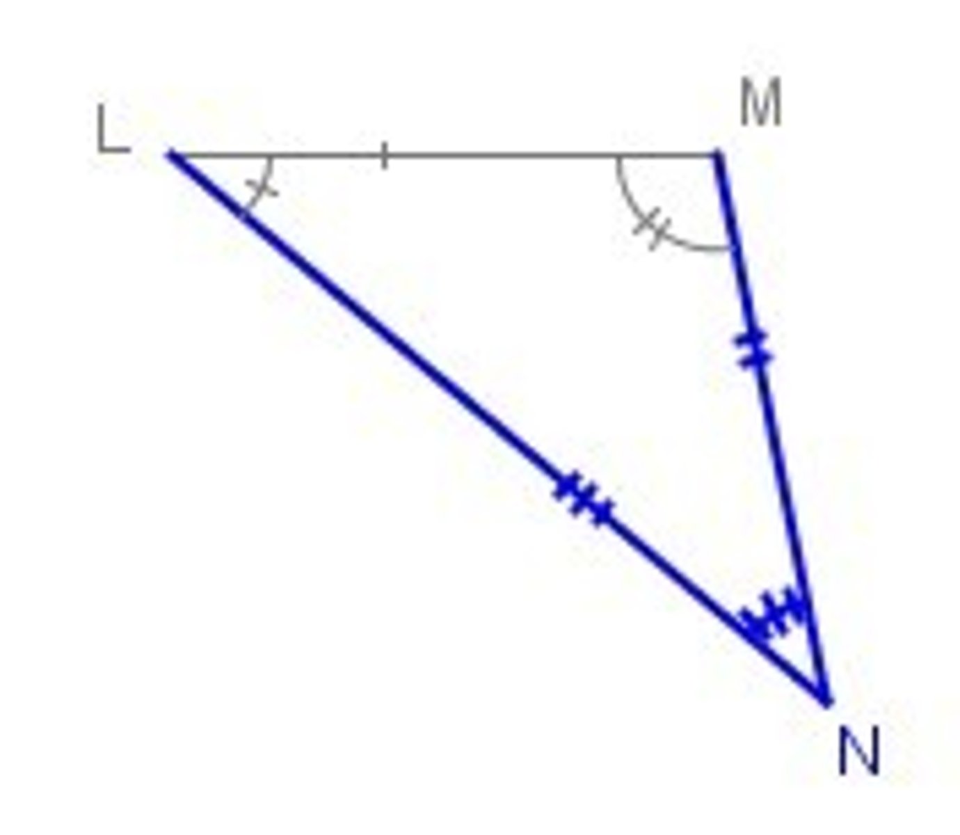<p>An angle that is between two sides in a triangle<br>In the figure, angle N is the included angle between LN and MN.</p>