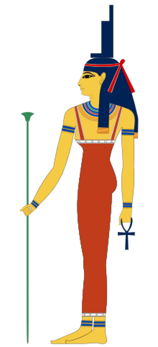 <p>Egyptian goddess of fertility; Wife of Osiris</p>