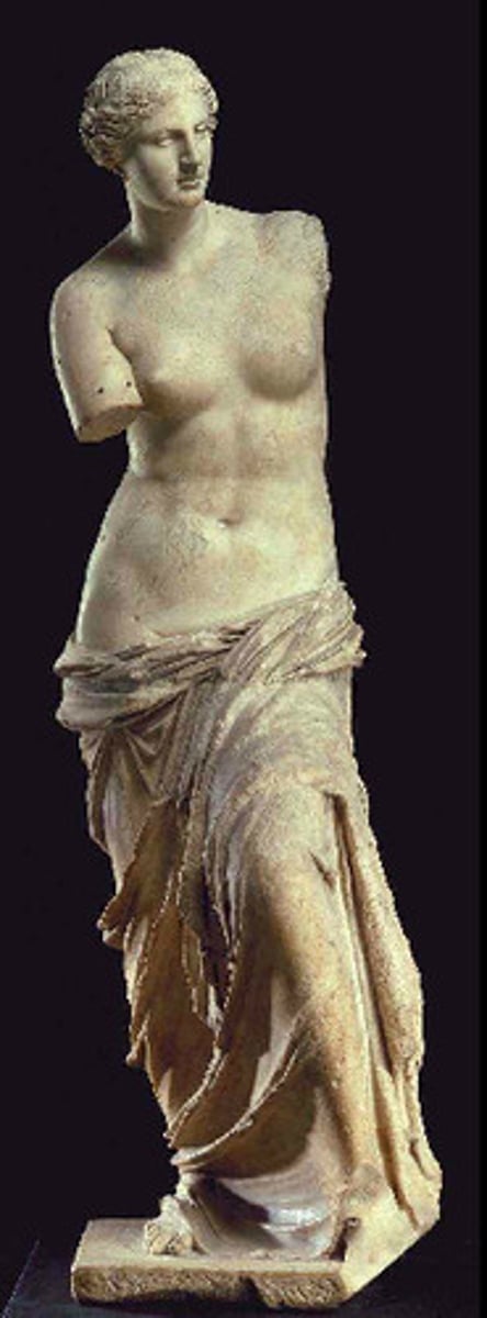 <p>Ancient Greek idealized sculpture</p>
