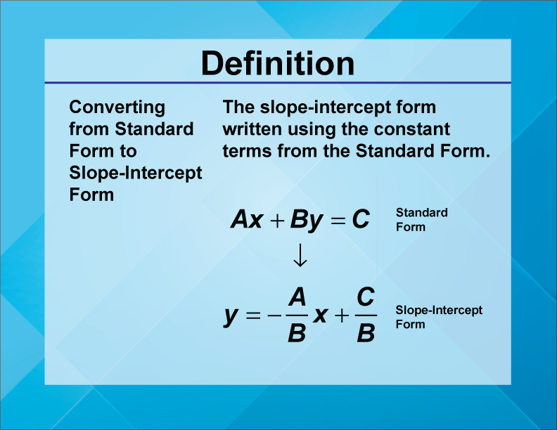 <p>general form </p>