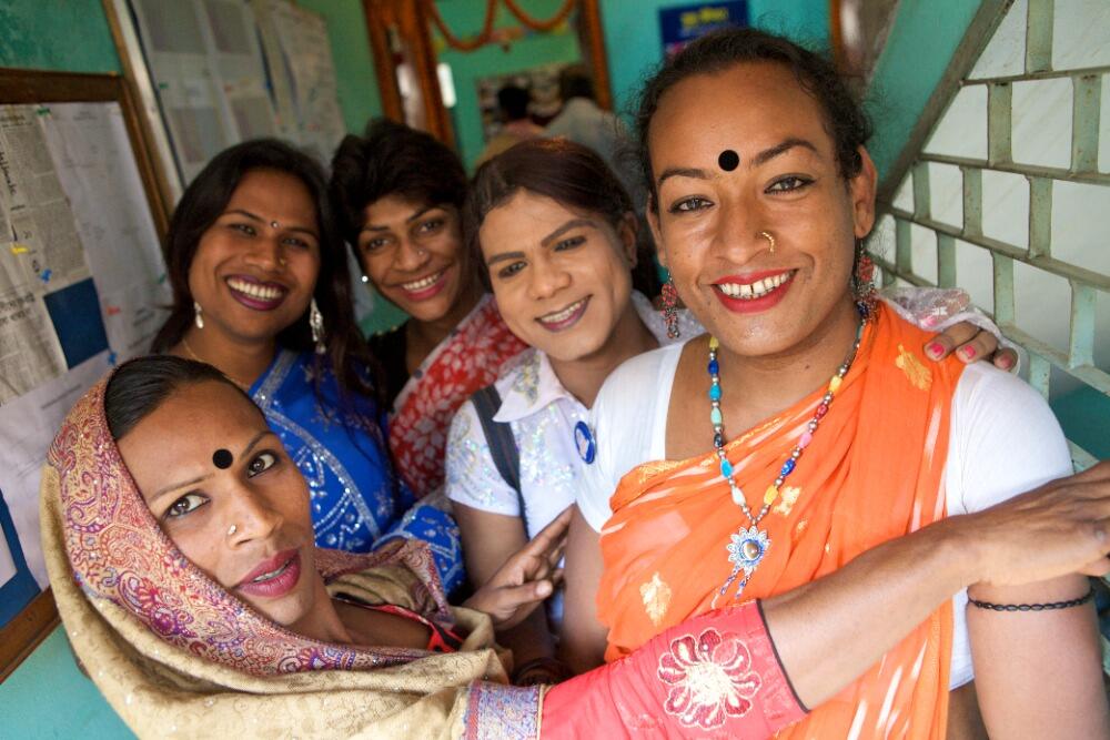 <p>Often born males but look and dress traditionally in feminine ways in India. They are revered in religious and ritual positions, but are severely discriminated against in housing, health and education. </p>