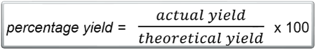 <p>the ratio of actual yield to theoretical </p>
