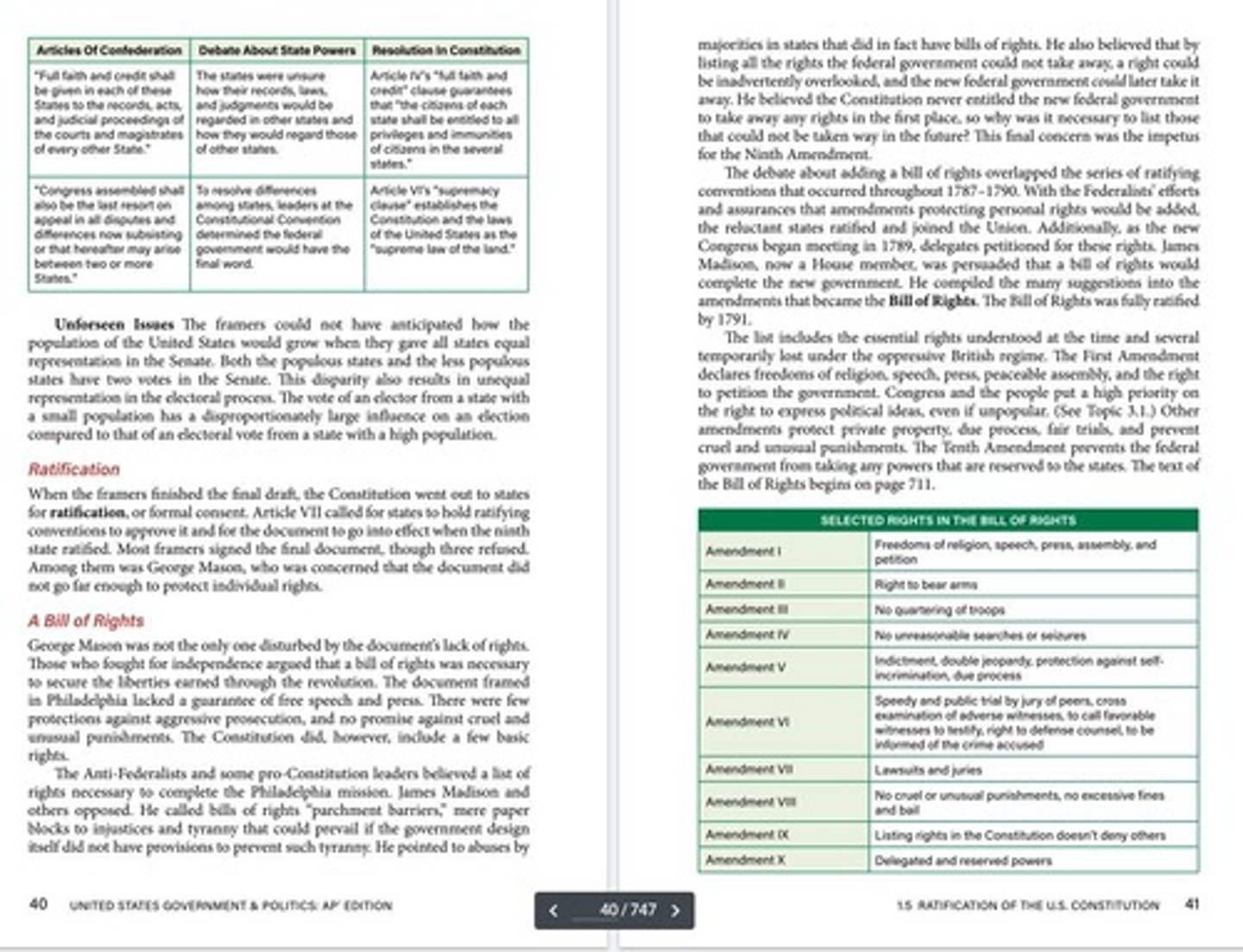 <p>Written by Madison, argued that separation of powers and checks and balances are keys to preventing tyranny.</p>