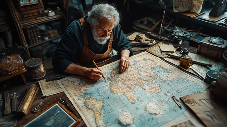 <p>A person who makes maps</p>