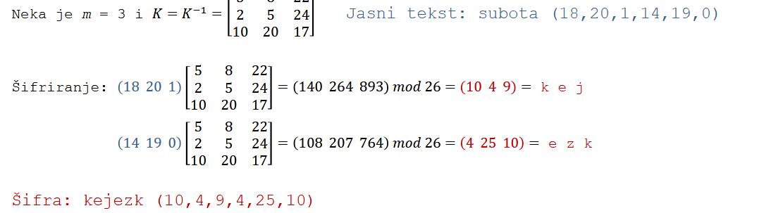 <p>ključ K je matrica m x m</p>