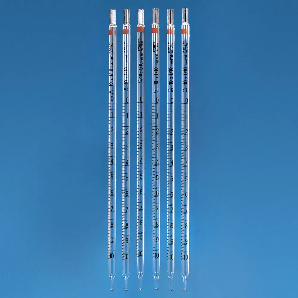 <p>A TD/"no blowout" pipette. The end-calibration line is before the tip.</p>