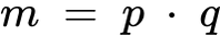<p>product of two large prime numbers</p>