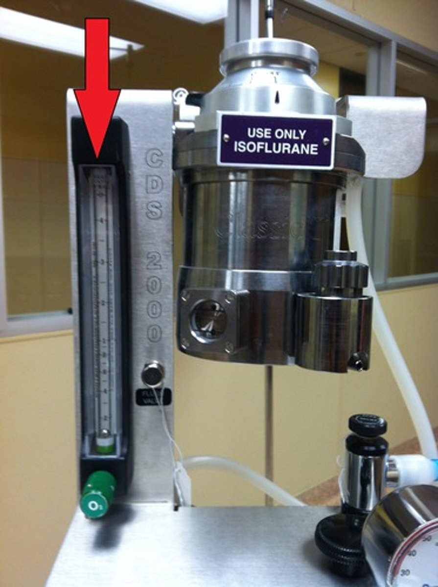 <p>Meter that controls the amount of oxygen</p>