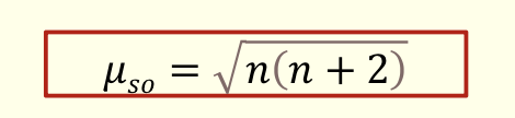 <p>n is number of unpaired electrons</p><p>units are BM</p>